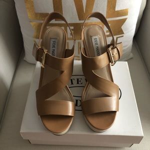 STEVE MADDEN BROWN WEDGES